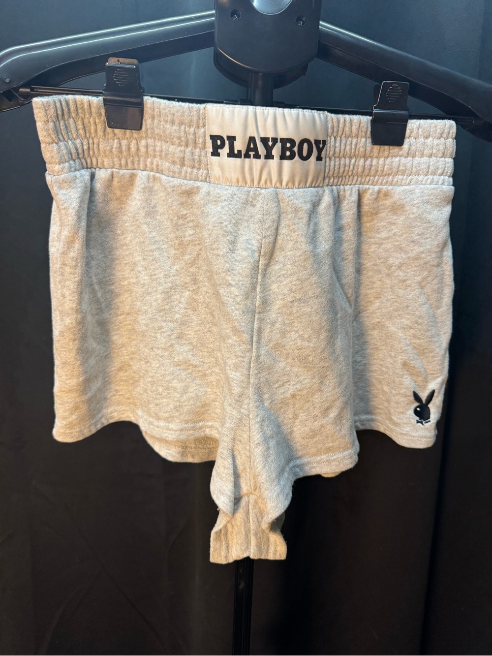 PLAYBOY Light Gray Logo Lounge Shorts